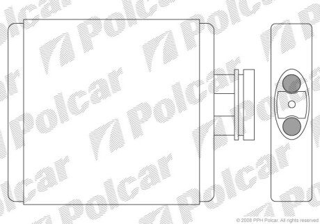 Радіатор пічки Skoda Fabia 1,4 99 - Polcar 6913N8-1