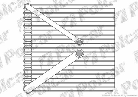 Випаровувач кондиціонера Seat Cordoba, Ibiza Skoda Fabia, Roomster VW Fox, Polo 1.0-2.0 08.99-05.15 Polcar 6913P8-1