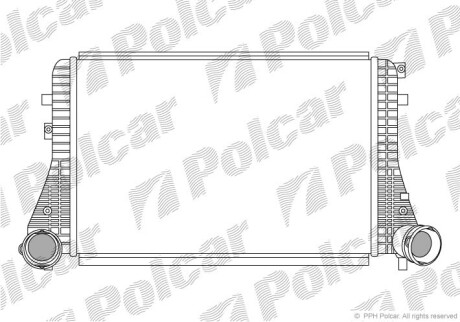 Інтеркулер VAG A3/Octavia/Caddy/Golf V/VI 1.8Tsi/2.0Tdi 05- Polcar 9513J8-1