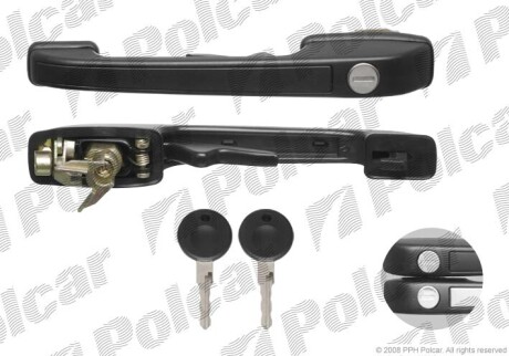 Ручка дверей передня ліва VW Golf/Passat 83-88 Polcar 9534Z-41