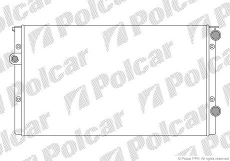 Радiатор основний VW Golf III, Vento 1.9D,TDI 91- Polcar 953808B5