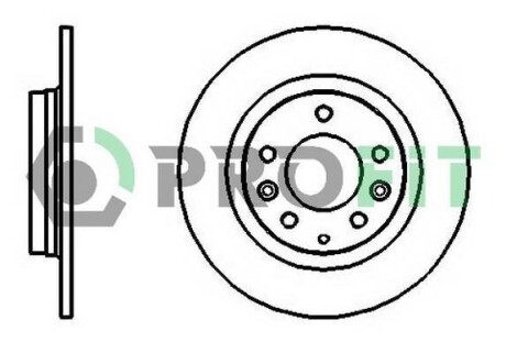 Диск гальмівний PROFIT 5010-1500