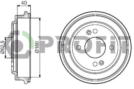 Барабан гальмівний PROFIT 5020-0042