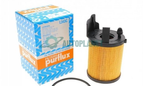 Фильтр масляный Citroen Berlingo/Peugeot Partner 1.4/1.6 (L343A) Purflux L343C (фото 1)