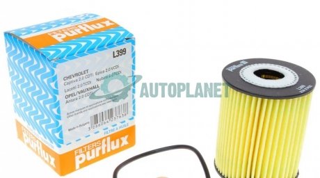 Фільтр масляний Chevrolet Lacetti/Captiva 2.0D 06-11 (h=83mm) Purflux L399 (фото 1)