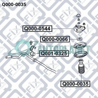 Пильовик переднього амортизатора Q-fix Q0000035