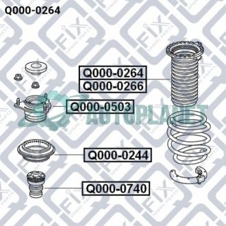 ПЫЛЬНИК ПЕРЕДНЕГО АМОРТИЗАТОРА Q-fix Q0000264