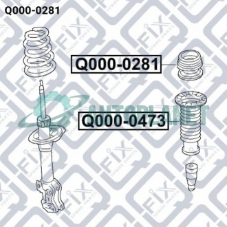 Опора переднього амортизатора Q-fix Q000-0281