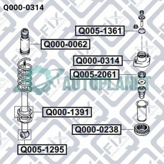 Опора заднього амортизатора Q-fix Q000-0314