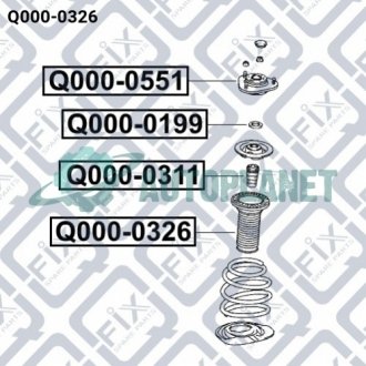 Пильовик переднього амортизатора Q-fix Q000-0326