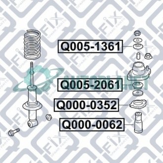 Проставка пружины верхняя Q-fix Q0000352