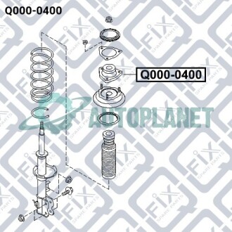 Опора амортизатора заднього Q-fix Q0000400