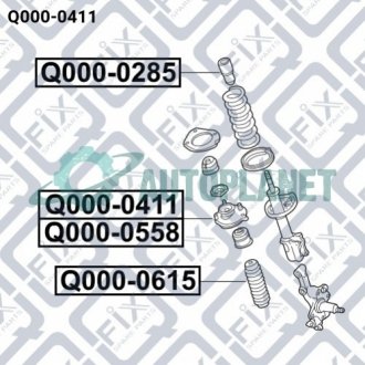 Опора заднього амортизатора права Q-fix Q0000411