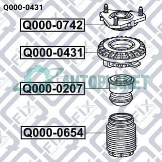 Подшипник опоры переднего амортизатора Q-fix Q0000431