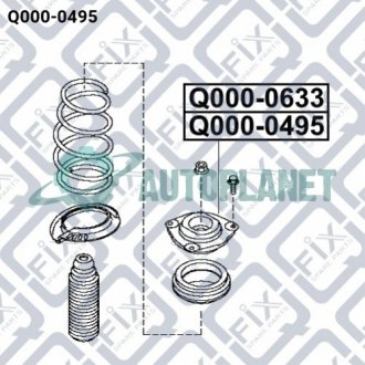 Опора переднього амортизатора ліва Q-fix Q0000495