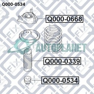 Отбойник амортизатора переднего Q-fix Q0000534