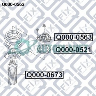 Опора переднього амортизатора Q-fix Q0000563