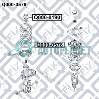 Опора переднього амортизатора Q-fix Q0000578