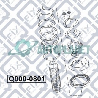 Пильовик переднього амортизатора Q-fix Q0000801
