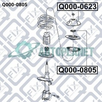 Подшипник опоры переднего амортизатора Q-fix Q0000805