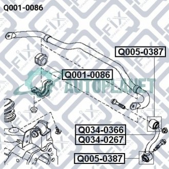 Втулка заднього стабілізатора Q-fix Q001-0086