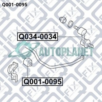 Втулка заднього стабілізатора Q-fix Q001-0095 (фото 1)