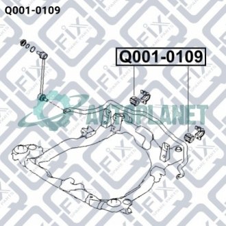Втулка переднього стабілізатора Q-fix Q001-0109