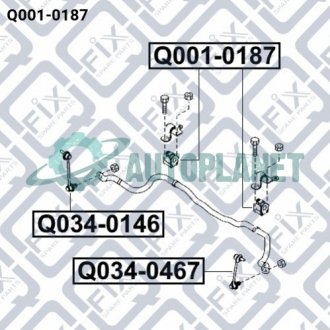 ВТУЛКА ПЕРЕДНЕГО СТАБИЛИЗАТОРА Q-fix Q0010187