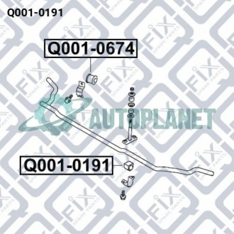 Втулка переднього стабілізатора Q-fix Q001-0191 (фото 1)