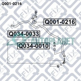 Втулка переднього стабілізатора Q-fix Q001-0216