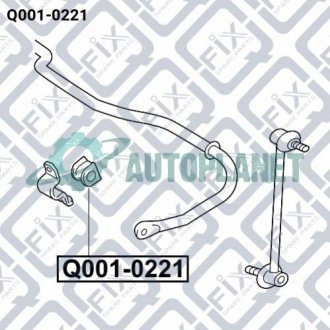 Втулка заднього стабілізатора Q-fix Q001-0221