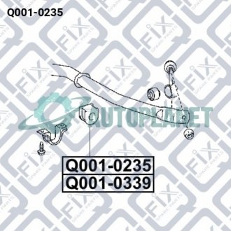 Втулка переднього стабілізатора Q-fix Q001-0235