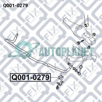 Втулка заднього стабілізатора Q-fix Q0010279