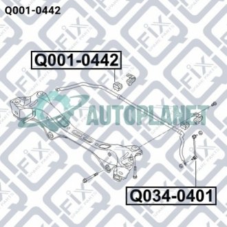 Втулка заднього стабілізатора Q-fix Q001-0442