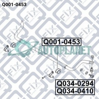 Втулка переднього стабілізатора Q-fix Q001-0453