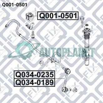 Втулка переднього стабілізатора Q-fix Q0010501