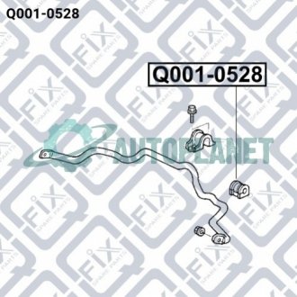 Втулка переднього стабілізатора Q-fix Q001-0528