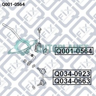 Втулка переднього стабілізатора Q-fix Q0010564