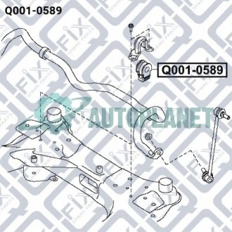 Втулка переднього стабілізатора Q-fix Q0010589 (фото 1)