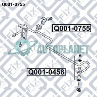 Втулка заднього стабілізатора Q-fix Q001-0755