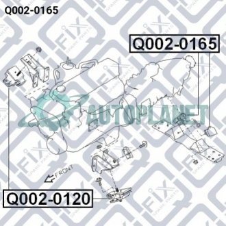 Подушка двигуна задня Q-fix Q0020165