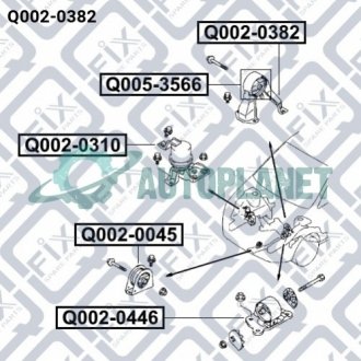 Подушка двигуна задня акпп Q-fix Q0020382