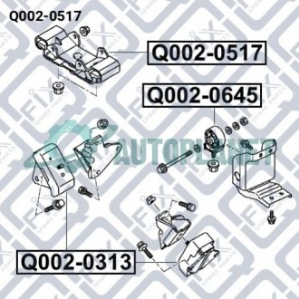 Подушка коробки швидкостей Q-fix Q0020517