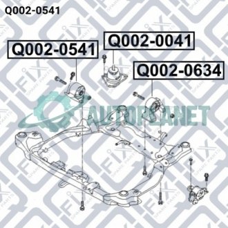 Подушка двигуна передня мкпп Q-fix Q0020541