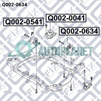 Сайлентблок подушки двигуна Q-fix Q002-0634