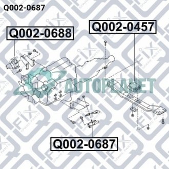 Подушка двигуна ліва Q-fix Q0020687