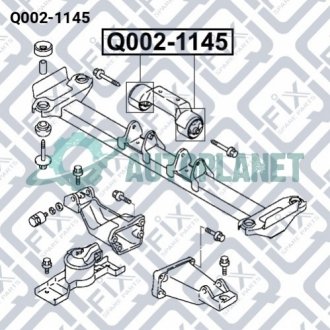 Подушка двигуна (задня) Q-fix Q002-1145 (фото 1)