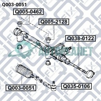 Пильовик рульової рейки Q-fix Q003-0051