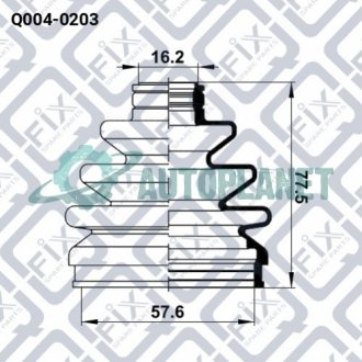 Пильовик шрус зовнішній комплект Q-fix Q0040203