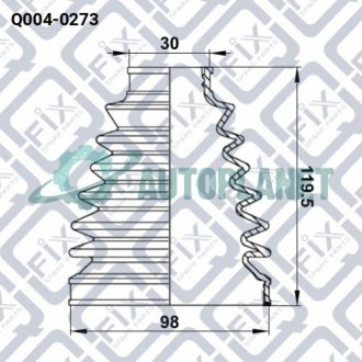 Пыльник шрус наружный комплект Q-fix Q0040273